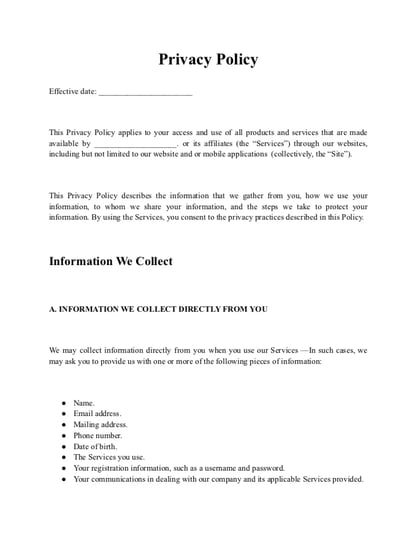 Basic Rental Agreement