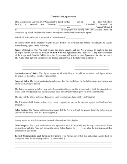 Commission Agreement