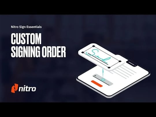 Custom Signing Order 