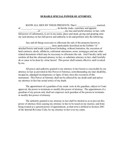 Durable Power of Attorney