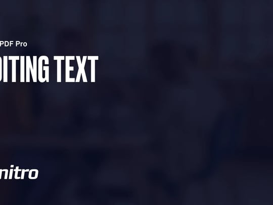 Editing Text 