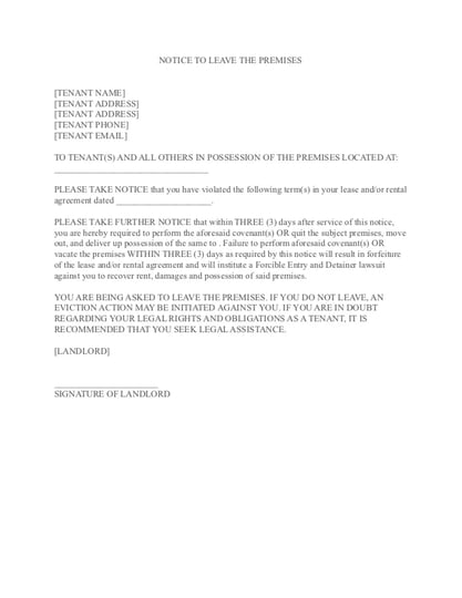 Eviction Notice