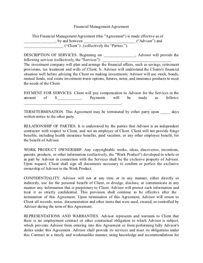 Financial Management Agreement-1