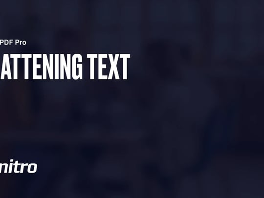 Flattening Text 
