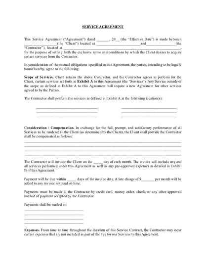 Service Agreement